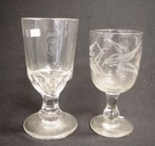 Victorian half pint moulded glass