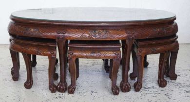 Chinese tea table and stools