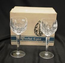 Eight Waterford crystal "Kildare" hock glasses