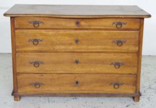 European fruitwood chest of drawers