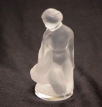 Lalique frosted nude lady Leda & swan figurine