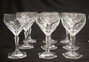 Set Val St Lambert Belgium wine glasses