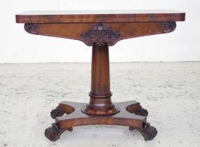 Mid 19th century mahogany card table