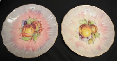 Pair Royal Staffordshire Clarice Cliff plates