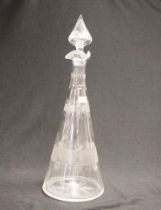 Vintage crystal spirit decanter