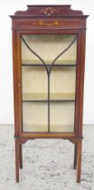 Edwardian inlaid mahogany display cabinet