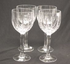 Four Waterford Marquis Omega crystal wine glasses