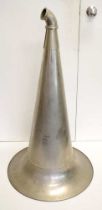 Large antique metal phonograph horn