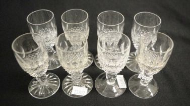 Set eight Waterford 'Colleen' liqueur glasses