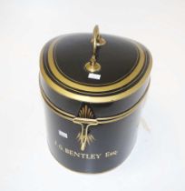 Barrister's horsehair wig and wig tin