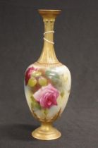 Early Royal Worcester hand painted posy vase