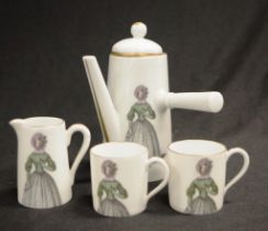 Limoges France hand painted chocolate set