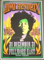 Jimi Hendrix 1969 replica concert poster