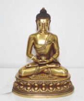 Good Chinese bronze seated Buddha figure