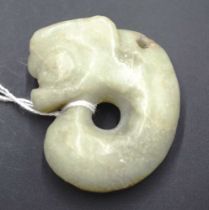 Chinese carved jade toggle