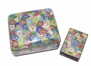 Good Chinese decorated cloisonne cigarette box