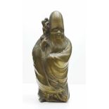 Good brass figure of Shou Lao