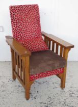Early Morris Mission slat oak chair