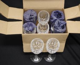 Eight Waterford crystal "Kildare" sherry glasses