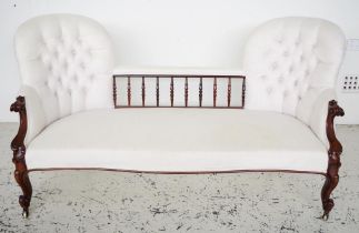 Rococo style double ended chaise sofa