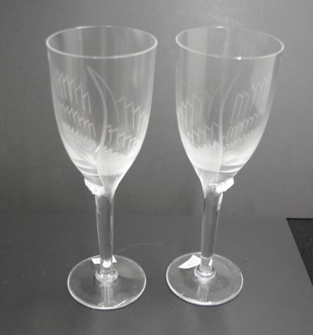 Set of six Lalique France "Ange" champagne flutes - Image 4 of 5