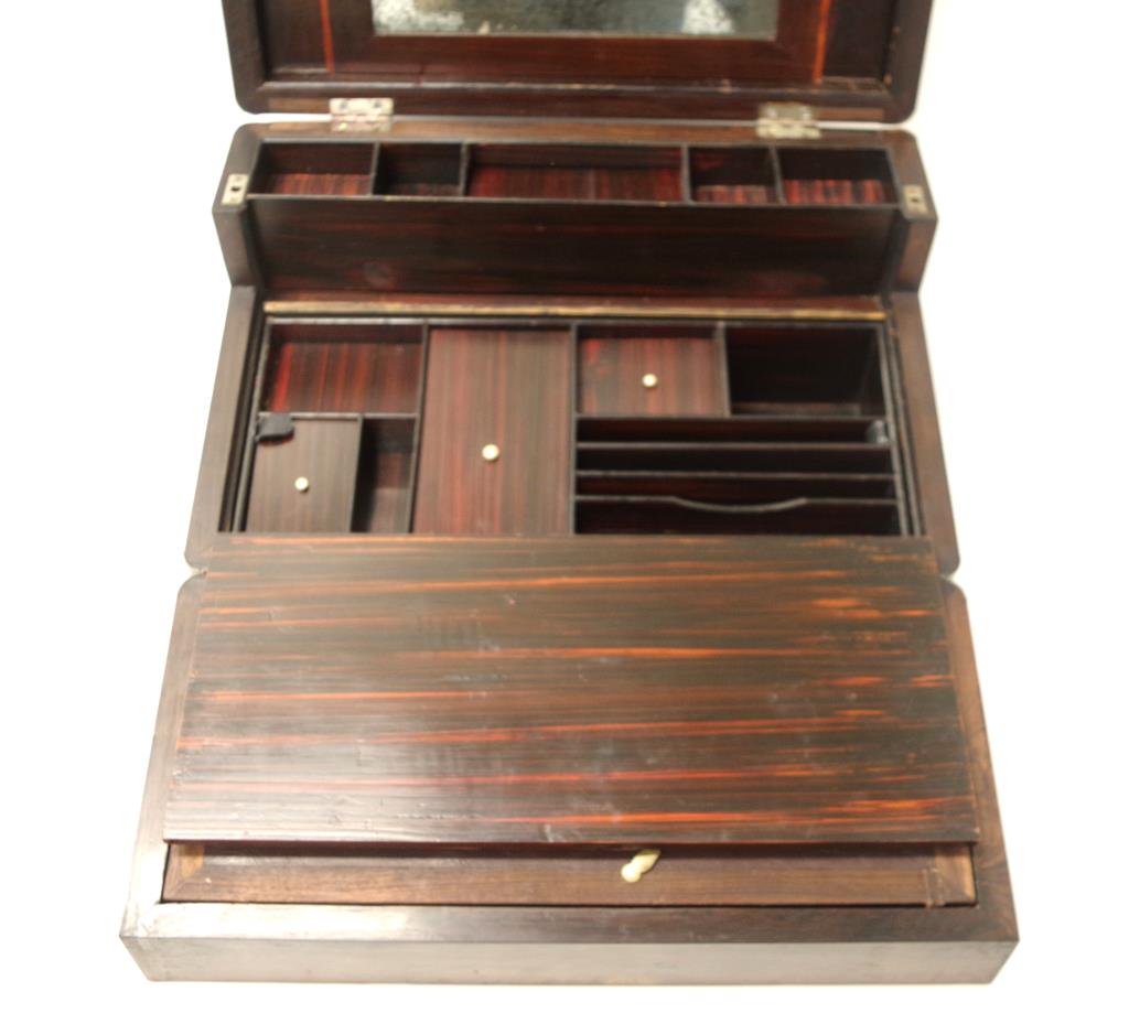 Victorian rosewood writing slope box - Image 3 of 4