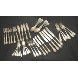 Antique German 800 silver part cutlery set