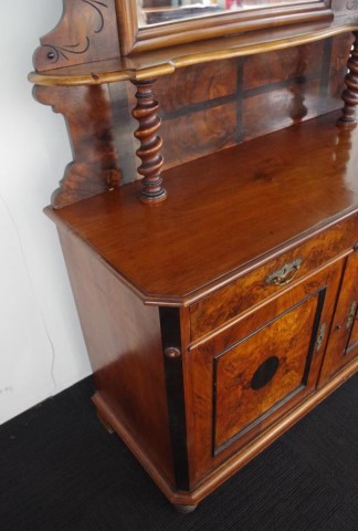 Antique European walnut chiffonier - Image 3 of 7