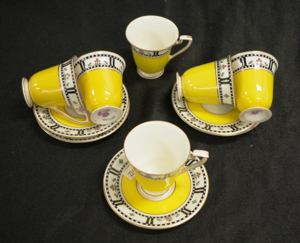 Vintage set Royal Worcester coffee cups & saucers - Bild 3 aus 4