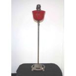 Lithgow ruby glass and metal floor lamp