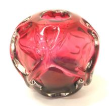 Good hand blown globe shaped vase