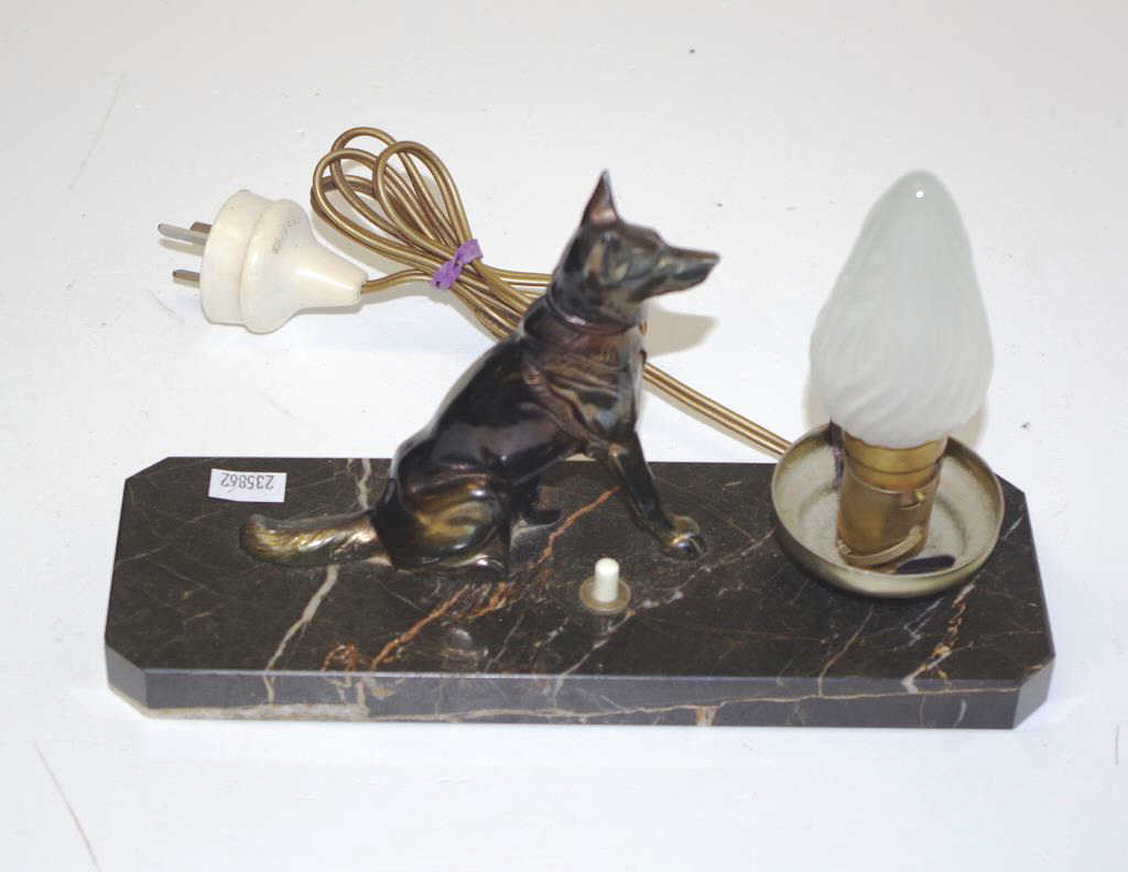 Art Deco style patented dog lamp - Image 2 of 3