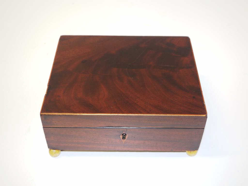 George III flambe mahogany box - Image 2 of 5