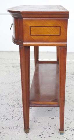 Italian inlaid cherry wood 2 tier hall table - Image 2 of 4