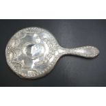 George V sterling silver hand mirror