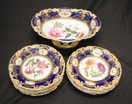 Antique floral dessert service