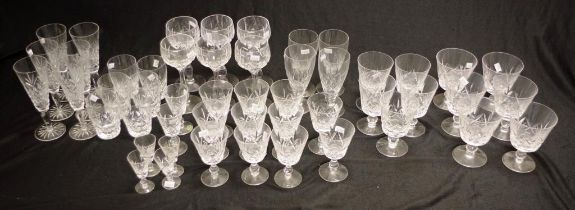 Large suite of Stuart crystal glasses