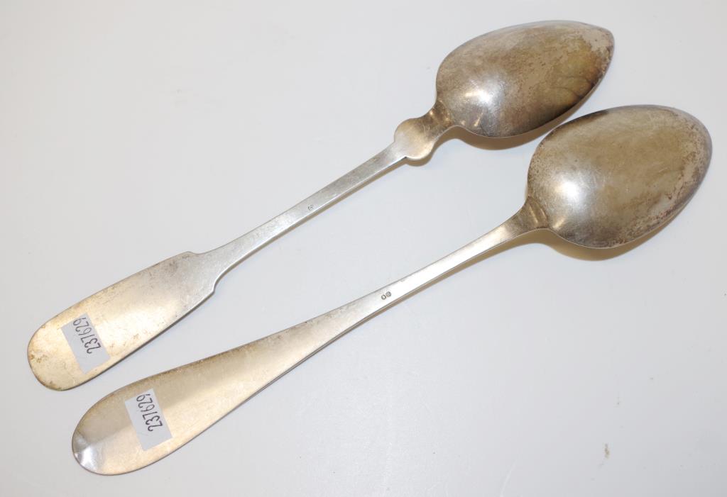 Two antique German silver basting spoons - Image 2 of 3