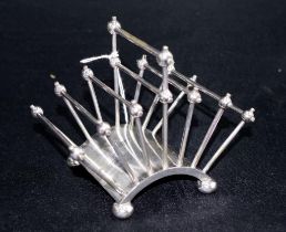 Christopher Dresser silver plated toast rack