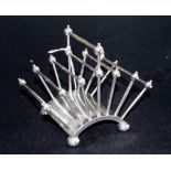 Christopher Dresser silver plated toast rack