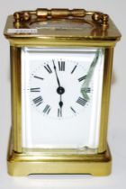 Vintage brass cased carriage clock