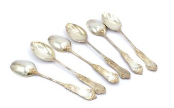 Six Victorian sterling silver teaspoons