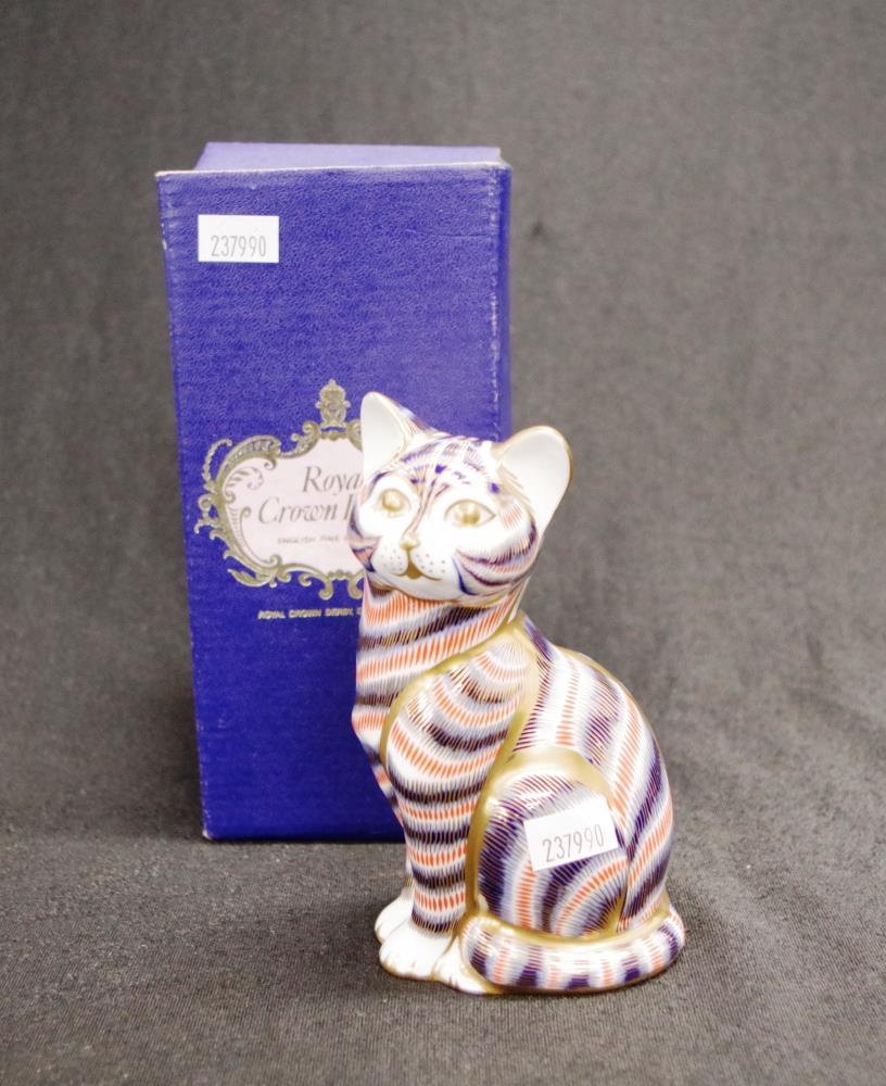 Royal Crown Derby "Imari"cat paperweight - Image 4 of 4