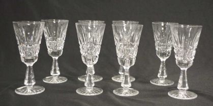 Set eight Waterford 'Kylemore' sherry glasses