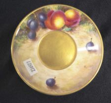 Royal Worcester signed painted fruit dish
