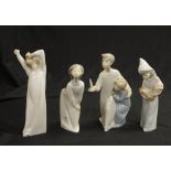 Four various Lladro figures