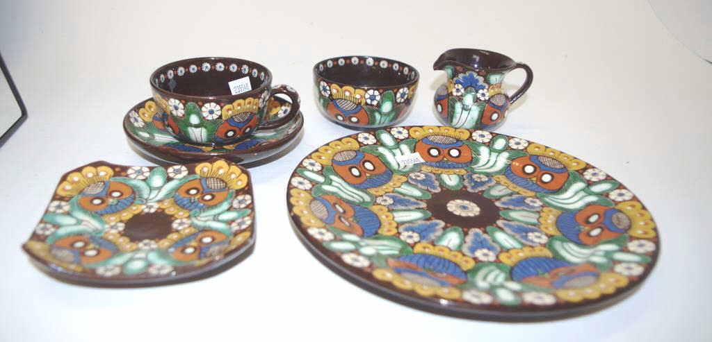 Thoune Pottery Switzerland coffee set - Image 2 of 3