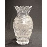 Waterford cut crystal "Glandore" vase