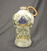 Royal Doulton Art Nouveau stoneware spirit flask