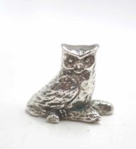 Sterling silver owl figure